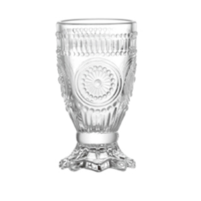 Sunburst Pattern Glass Cup