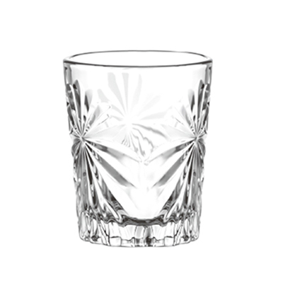 Embossed starburst drinking glass