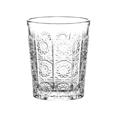 Vintage geometric cut glass tumbler