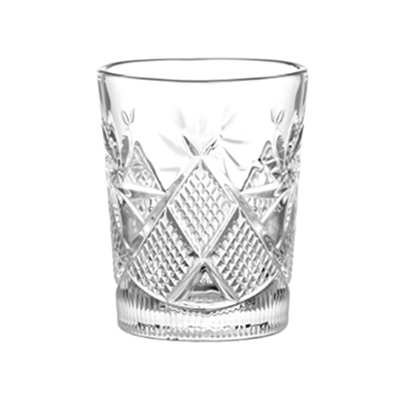 Vintage cut glass whiskey glass