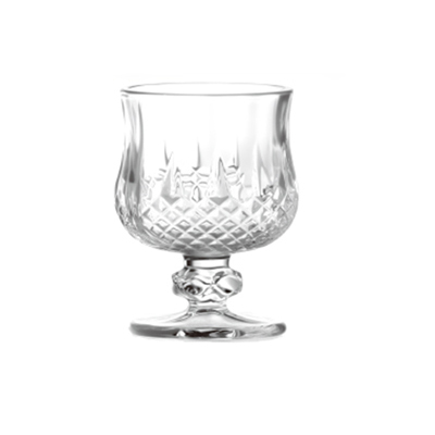 Diamond Cut Glass Goblet
