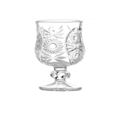 Starburst Etched Stemmed Glass