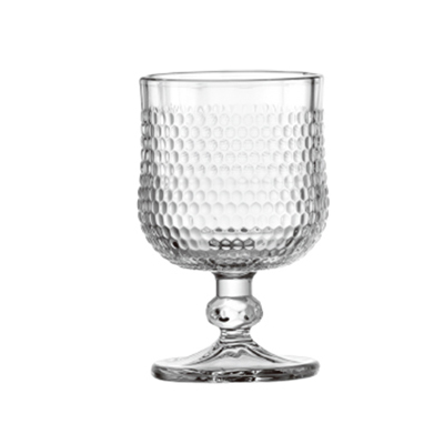 Bubble Dot Embossed Stemmed Glass