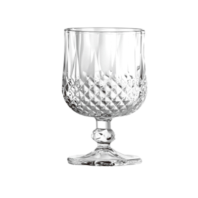 Diamond Cut Glass Goblet
