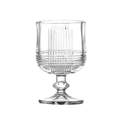 Fluted & Diamond Cut Stemmed Glass