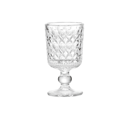 Diamond Point Stemmed Glass
