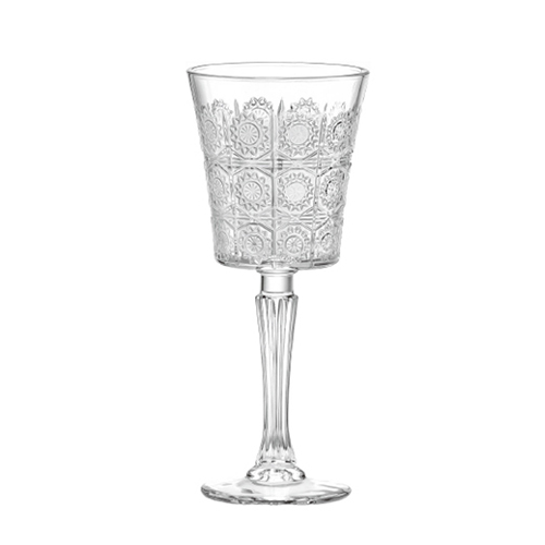 Embossed Glass Goblet