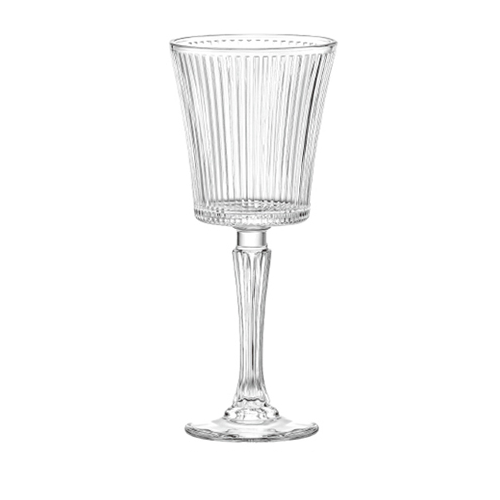 Vintage Vertical Ribbed Wine Glass