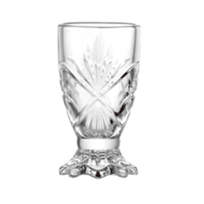  Lotus/ Iris Embossed Glass Cup