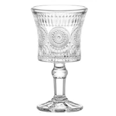 Vintage Sunflower Embossed Goblet 