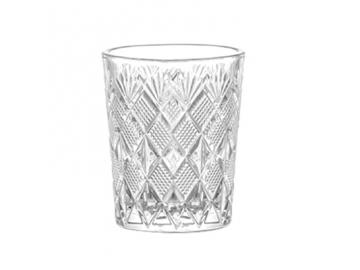 Diamond and Fan Cut Glass Tumbler
