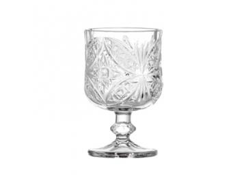Pinwheel Cut Glass Goblet