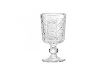 Geometric Cut Glass Goblet