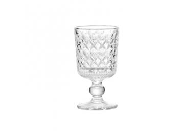 Diamond Point Stemmed Glass