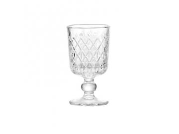 Diamond & Sunburst Cut Glass Goblet