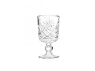 Pinwheel Cut Glass Goblet