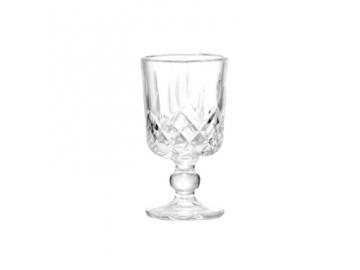 Diamond Cut Glass Goblet