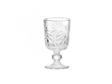 Pinwheel Etched Stemmed Glass