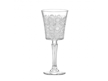 Embossed Glass Goblet