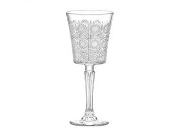 Embossed Diamond & Sunburst Wine Glass
